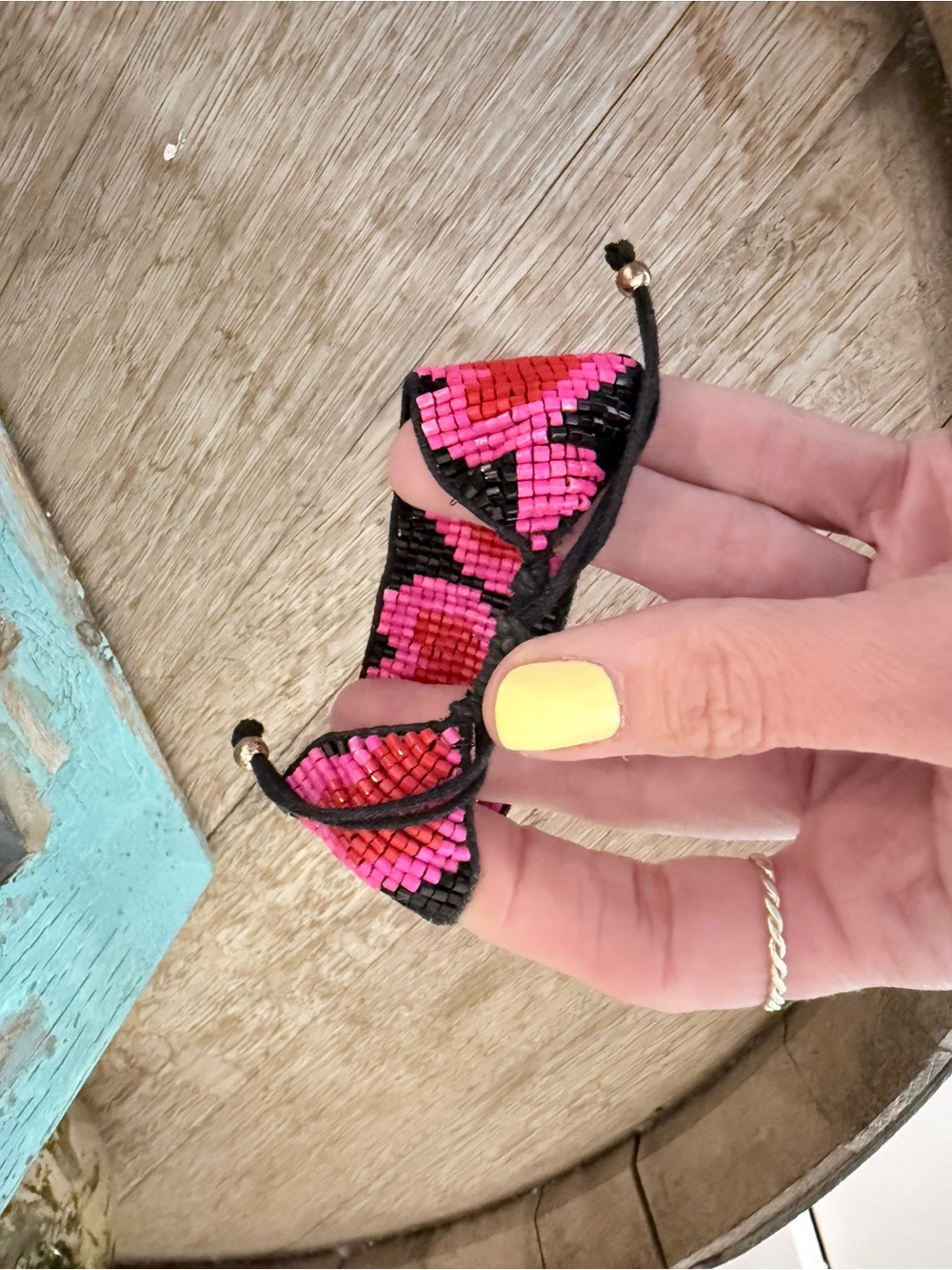 HAND BEADED ADJUSTABLE BRACELET